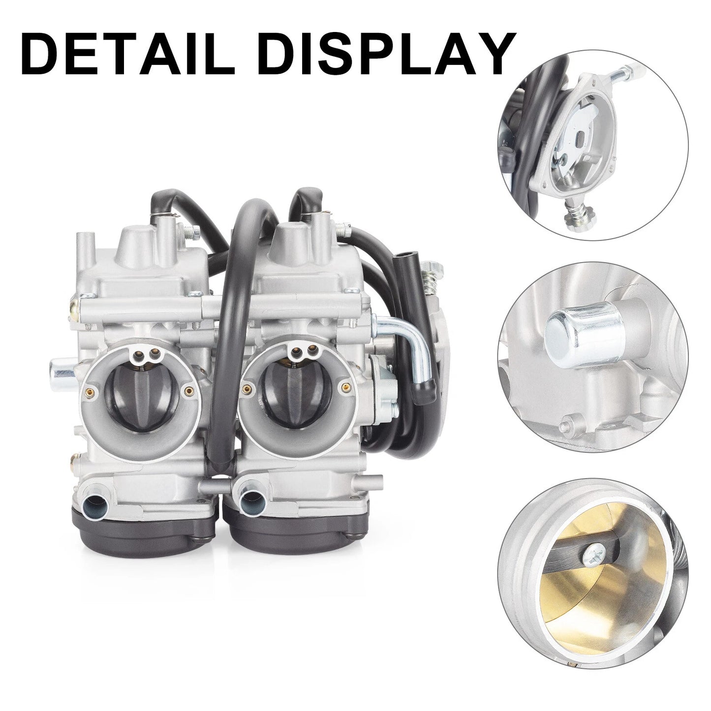 2x Carburetor Manifold+Throttle Cable for Yamaha Raptor 660 YFM660R (2001–2005)
