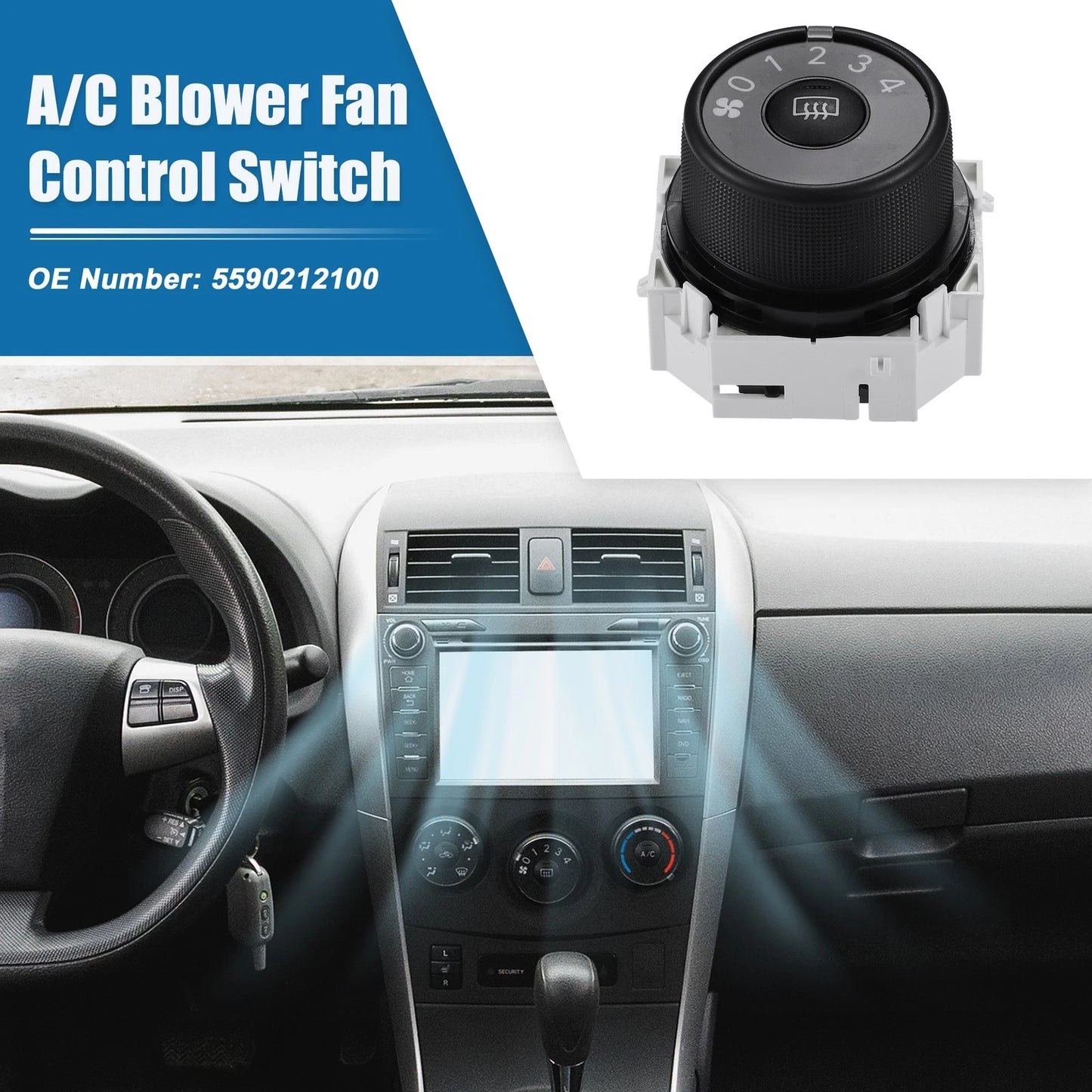 A/C Blower Fan Control Switch for Toyota Corolla XRS (2009–2013)