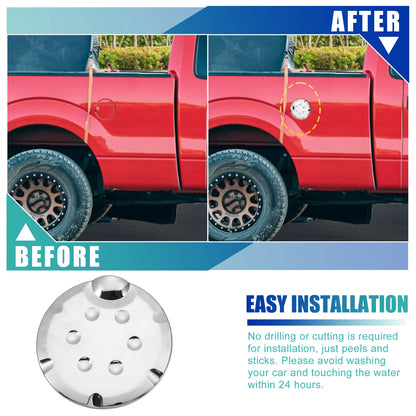 Chrome Plated Fuel Tank Filler Cap Cover for Ford F-150 (2015-2023)