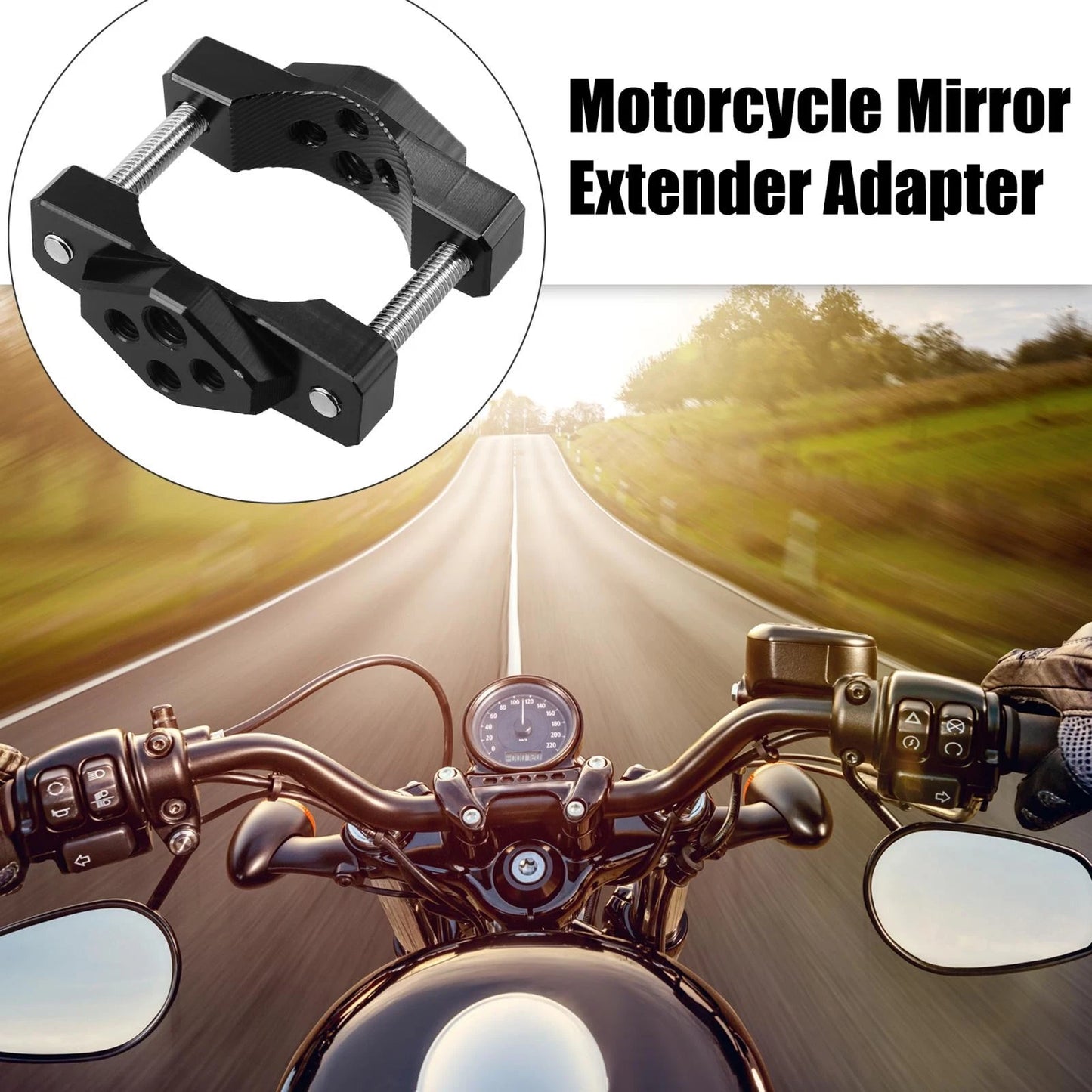 17–42mm Light Lamp Holder Handlebar Mount Bracket Clamp for Motorcycle