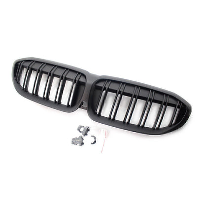 Double Slat Grill for BMW 3 Series G20 Matte Black (2019-2022)