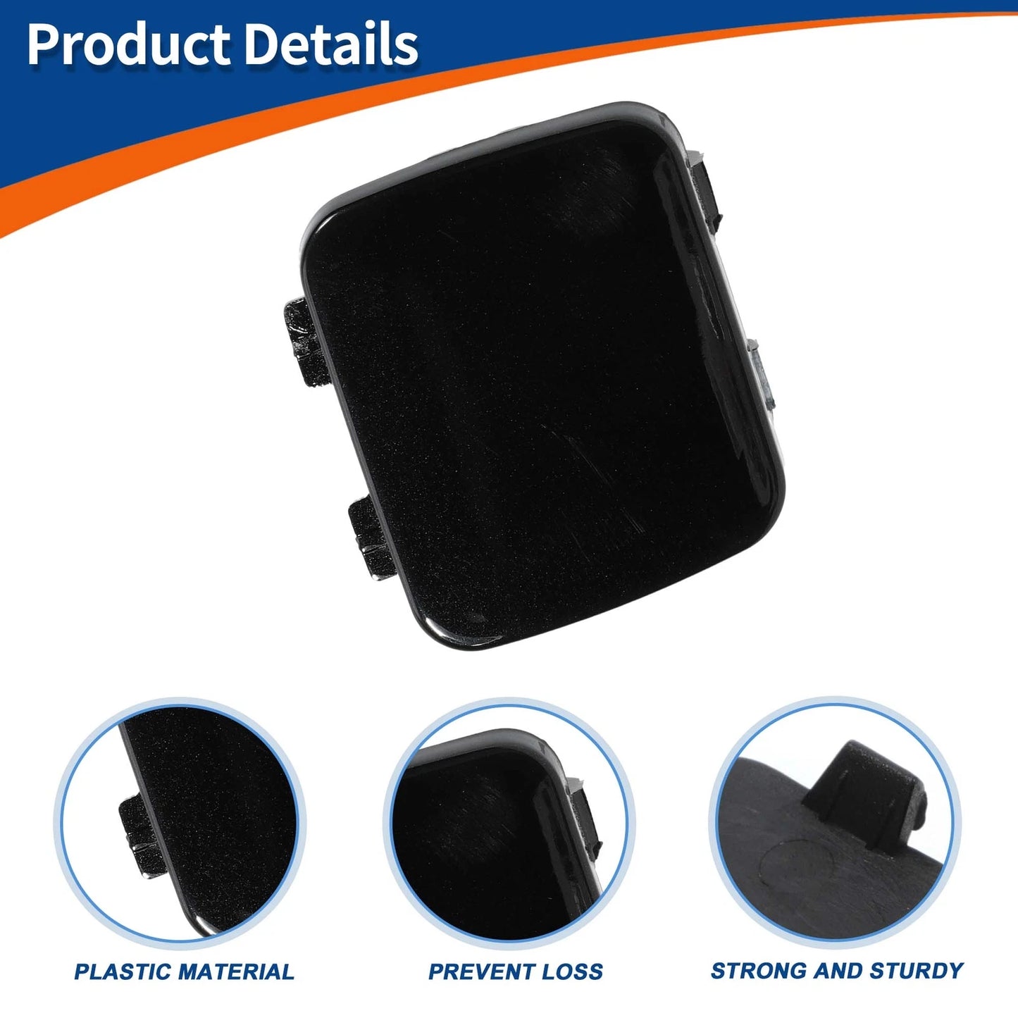 Rear Tow Hook Cover for BMW E81 E87 (2004-2011) - Black Sapphire