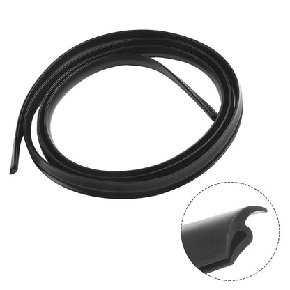 Seal Strip Trim 2m for Car Front-Windshield Sunroof Weatherstrip Rubber Black