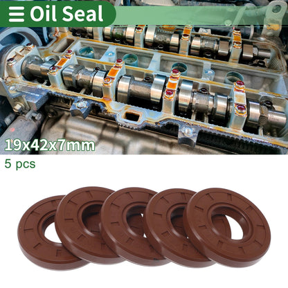 Oil Seal 19x42x7mm 5 Pcs Rotary Shaft Seal
