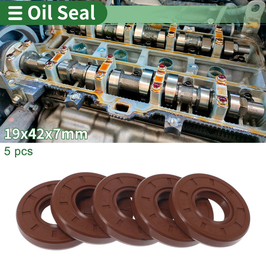 Oil Seal 19x42x7mm 5 Pcs Rotary Shaft Seal