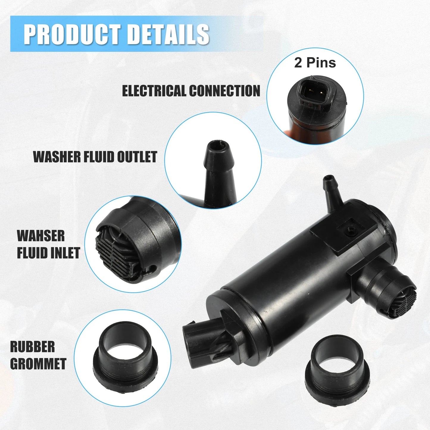 Windshield Washer Pump for Honda Civic 1.5L L4 (2016-2020)