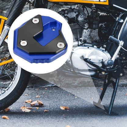 Set Motorcycle Kickstand Stand Pad Black Blue for SUZUKI Hayabusa GSX1300R