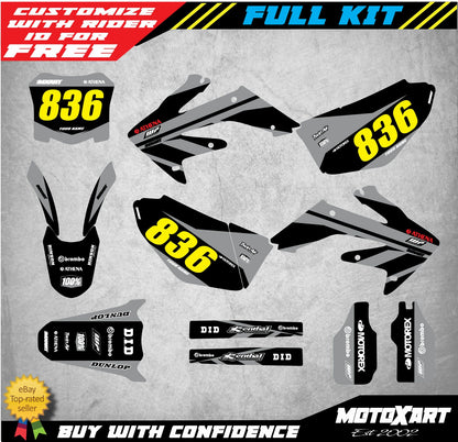 Full Custom Graphic Kit for Honda CRF 250 (2008-2009) - MONO Style Decals