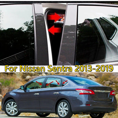 Pillar Posts Window Door Trim Cover Set for Nissan Sentra (2013–2019)