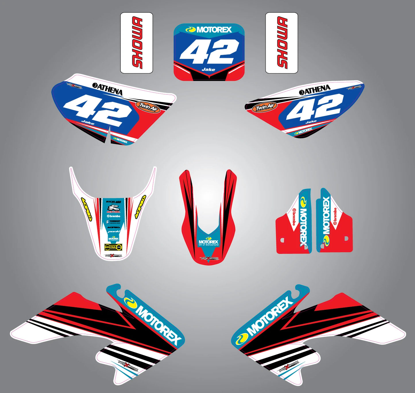 Custom Graphic Kit - Strike Style for Honda CRF 50 (2004-2012) Stickers