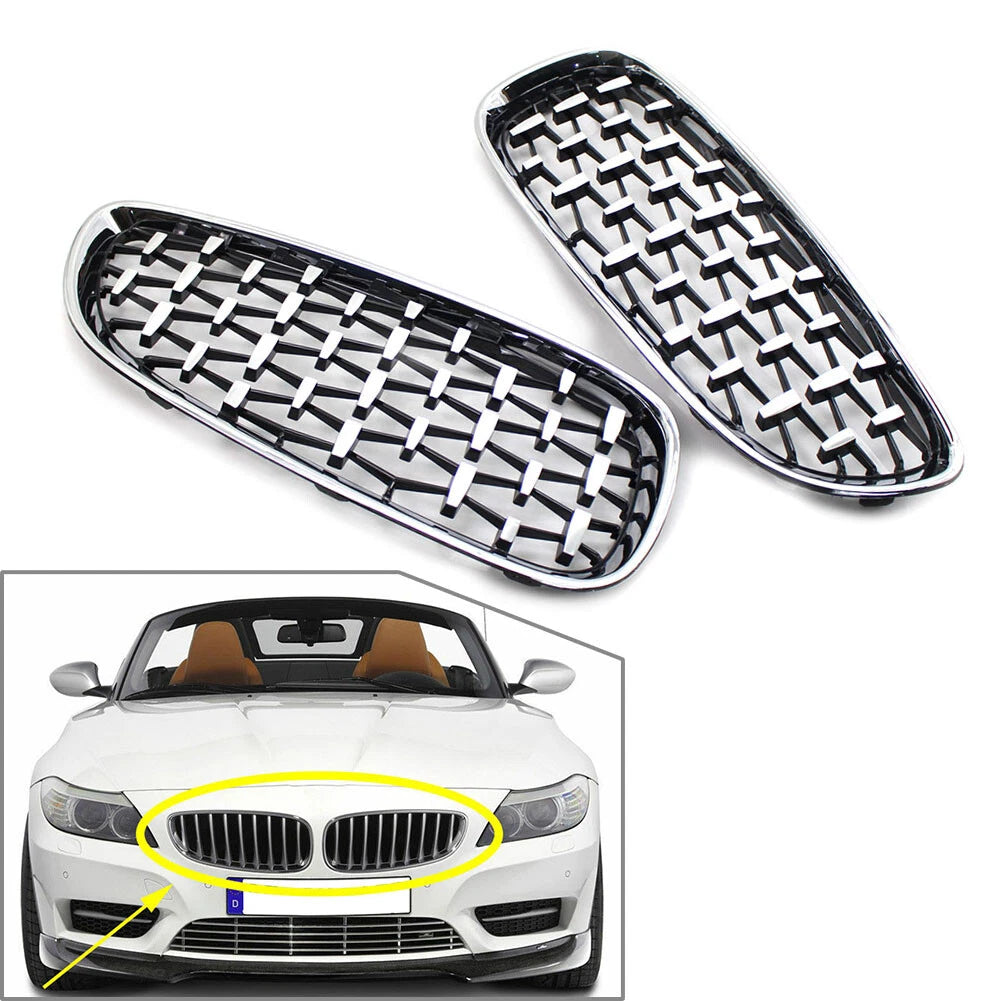 Front Grille Diamond Meteor Style Chrome Grill for BMW Z4 E89 (2009-2016)
