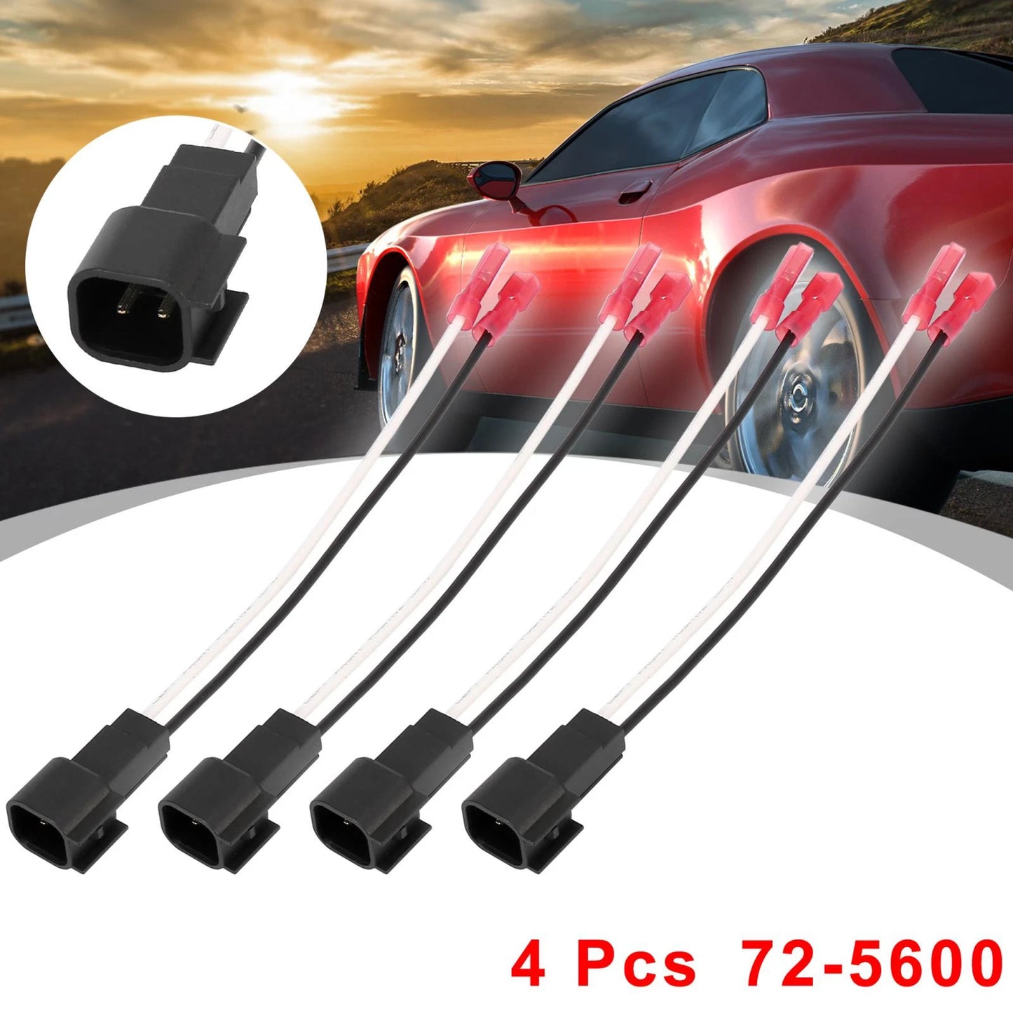 4 x Car Speaker Connector Harness Adapter for Ford Focus (2003-2007)
