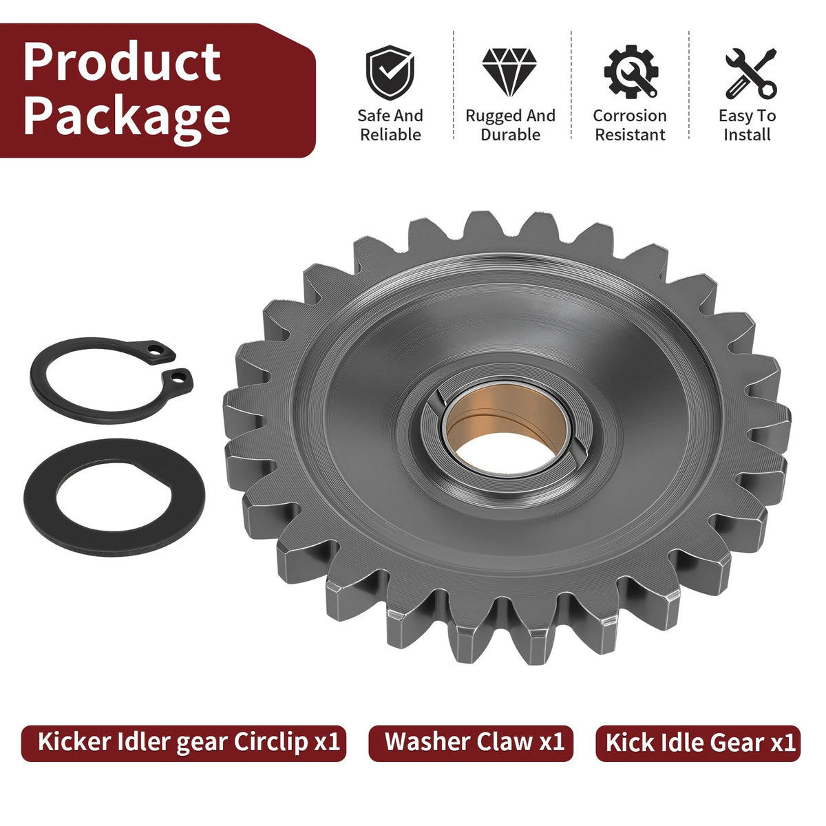 Kick Idle Gear 26T w/ Circlip for Yamaha Banshee 350 (1987–2006)