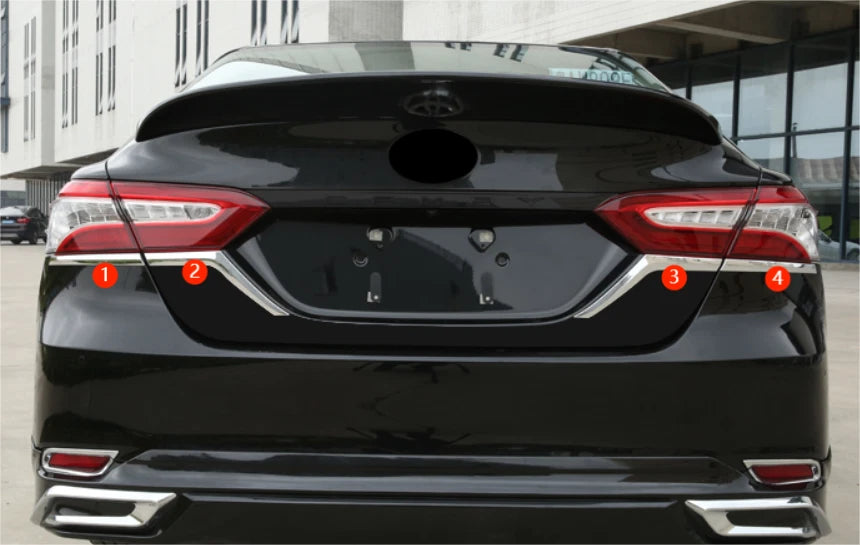 Chrome Rear Light Taillight Stripe Cover Trim for Toyota Camry 2018-2020