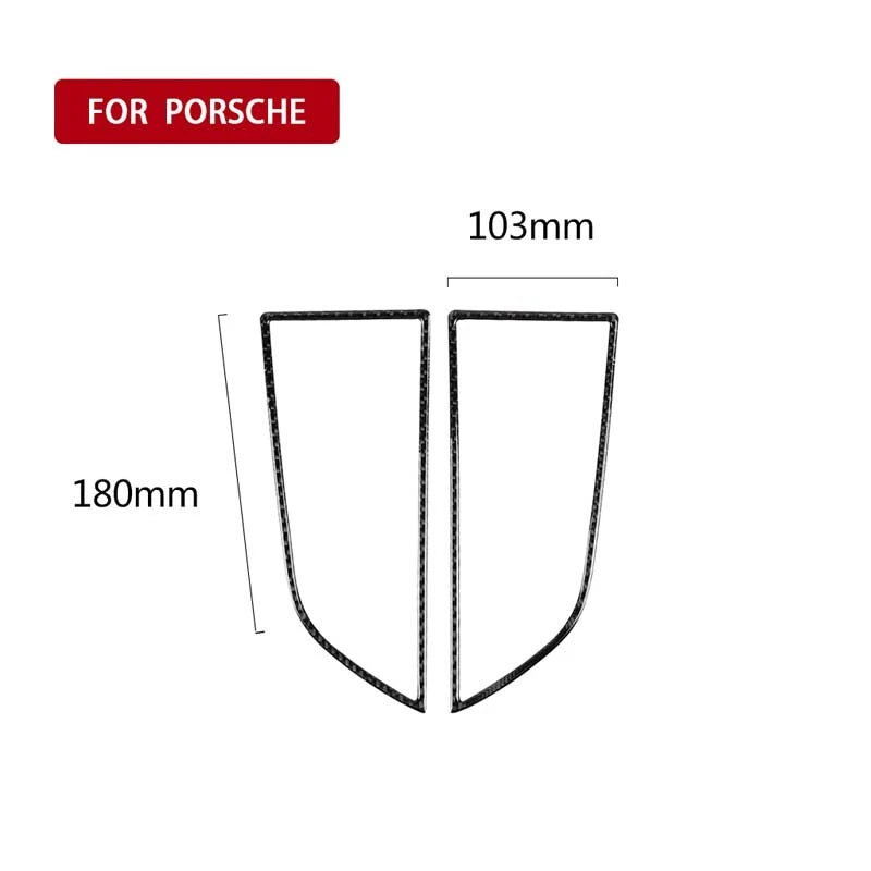 Real Carbon Fiber Center Dashboard Air Outlet Vent Trim Fit For Porsche Macan