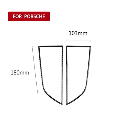 Real Carbon Fiber Center Dashboard Air Outlet Vent Trim Fit For Porsche Macan