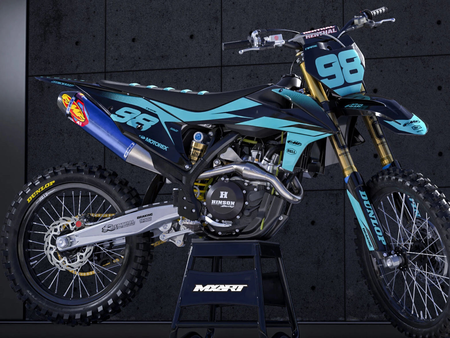 GROOVE TEAL Custom Graphics for KTM 50 SX (2016-2022)
