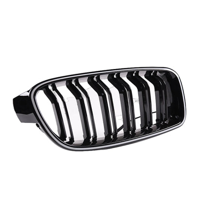 2 x Black Front Kidney Grilles with LED for BMW 3-Series F30 F31 (2012-2018)