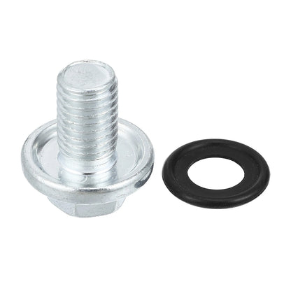 M12x1.75 Engine Oil Drain Plug Screw for Chevrolet Malibu Silver Tone