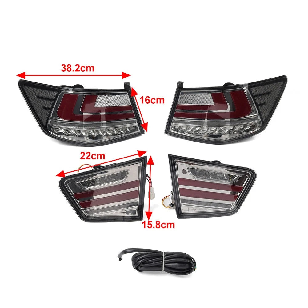 LED Dynamic Turn Signal Taillight Assembly Clear Lens for Kia Forte (2009-2013)