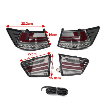 LED Dynamic Turn Signal Taillight Assembly Clear Lens for Kia Forte (2009-2013)