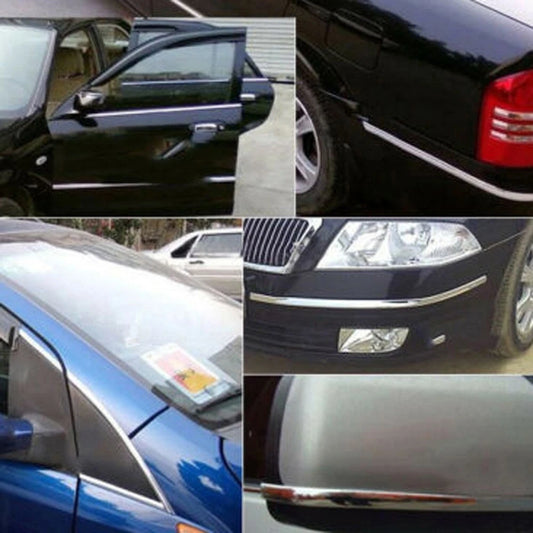 12mm x 5m Chrome Car Auto Moulding Strip Adhesive Bumper Protector