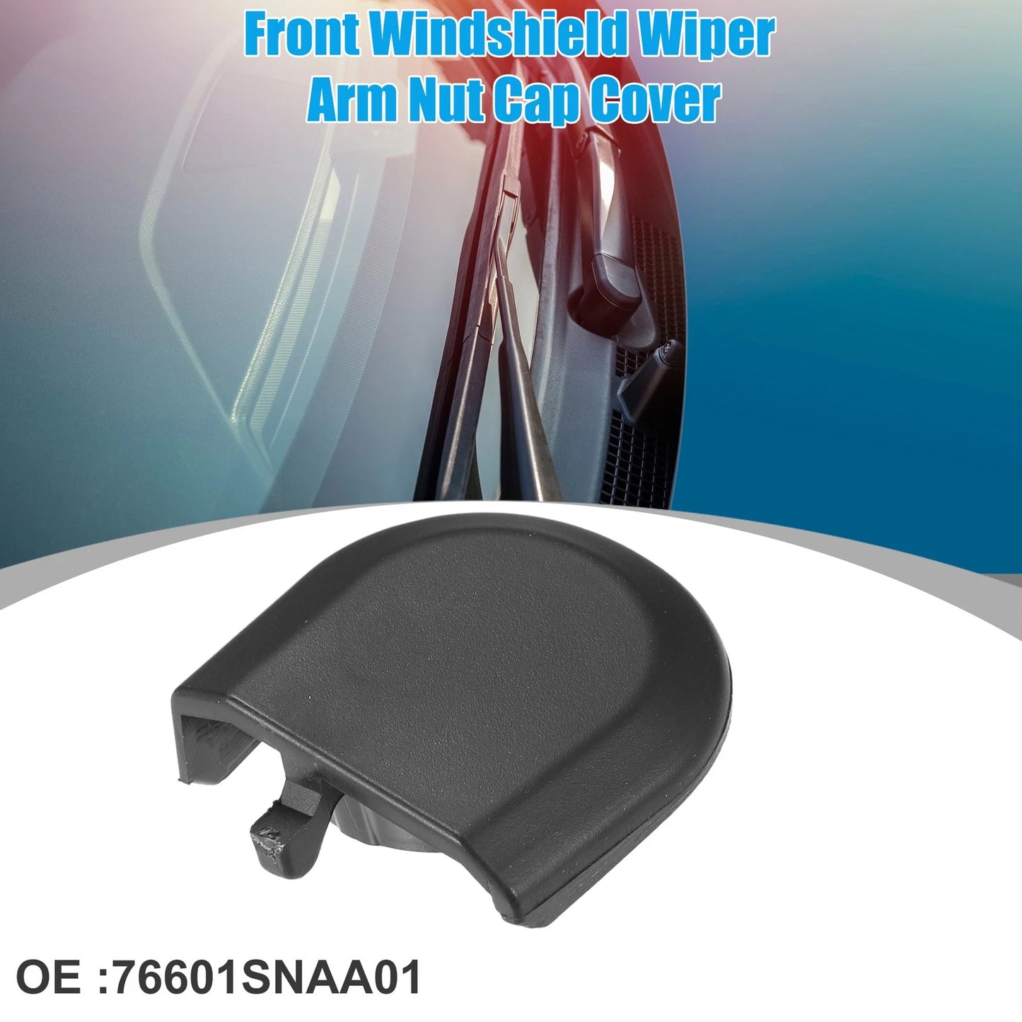 Wiper Arm Nut Cover Cap Black for Honda Civic (2006-2011)