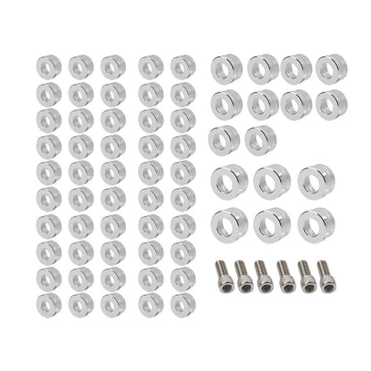 66X Chrome Engine Bolt Topper Caps for Harley Touring Road Street Glide (2009-2023)