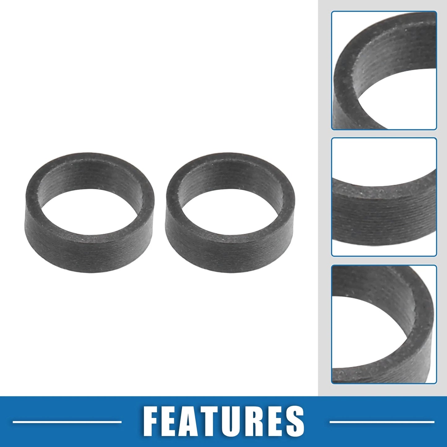 6 x Fuel Injector Seals for BMW X5, X6 (2010-2013) - No.13537585261 Black