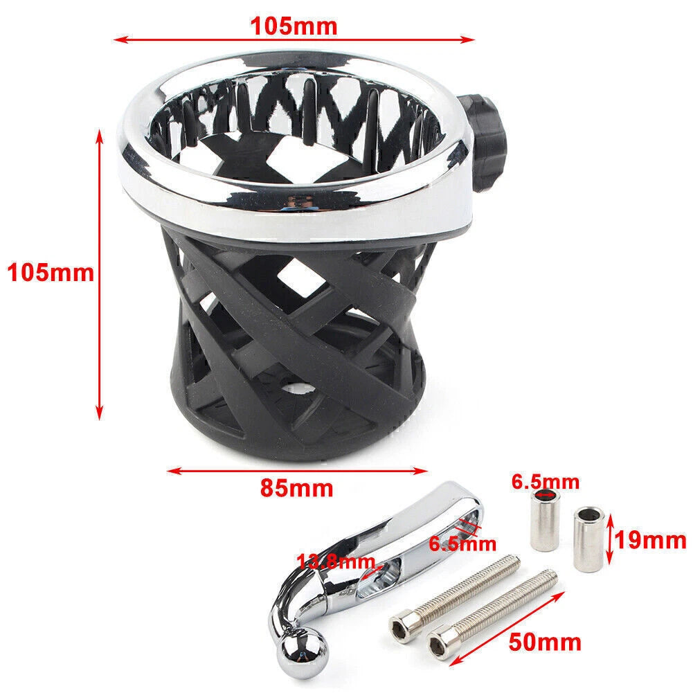 Universal Motorcycle Cup Holder Drink w/ Mesh Basket for Goldwing GL1800 (2001-2021)