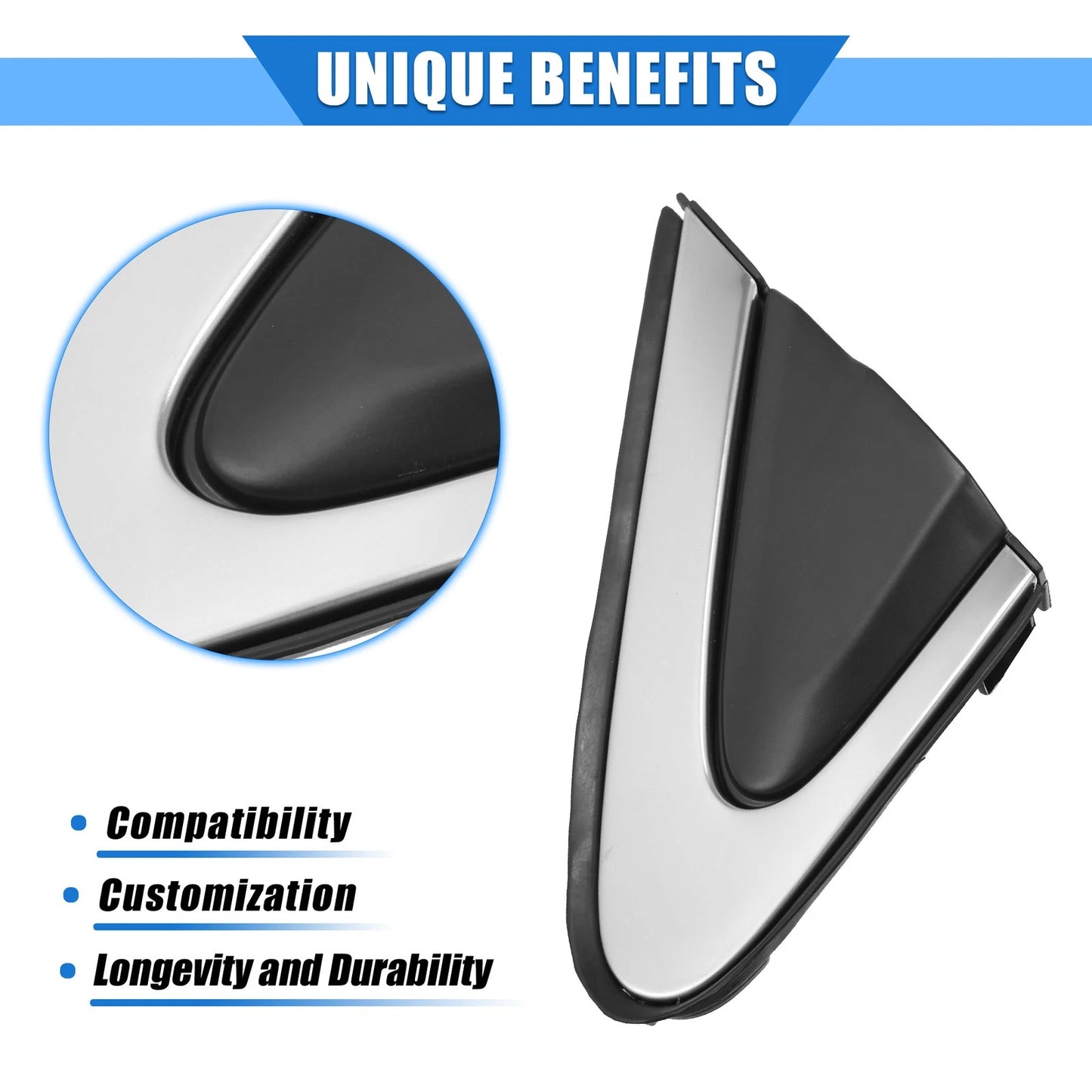 Front Left Door Mirror Flag Cover for Honda CR-V (2012-2016) Black