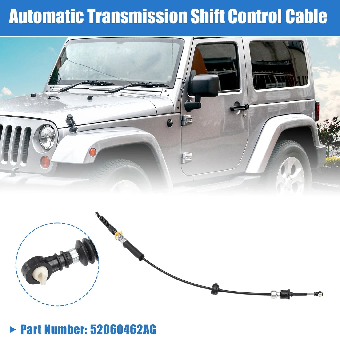 Transfer Case Shift Cable for Jeep Wrangler 3.8L V6 (2007-2011)