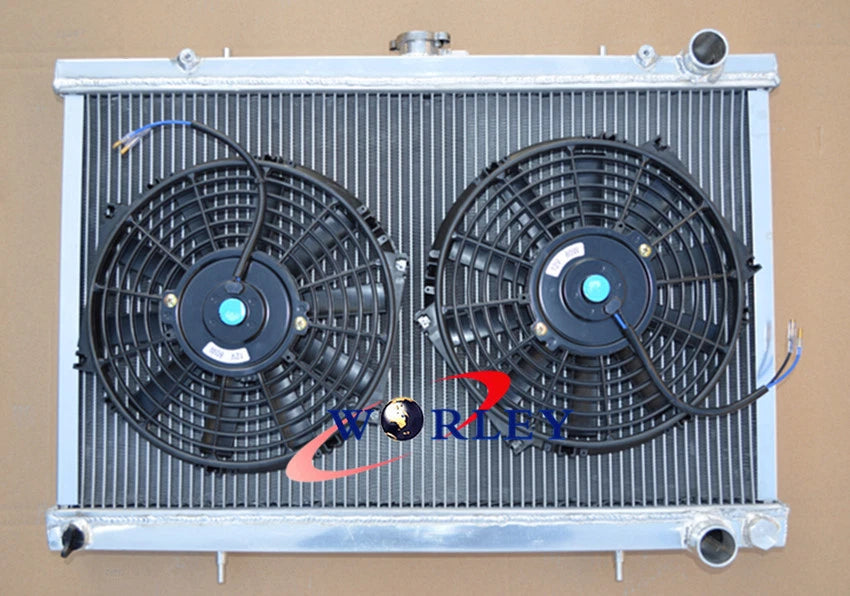Aluminum Radiator & Fans for Nissan Skyline R32 GTS GTR (1989-1994)