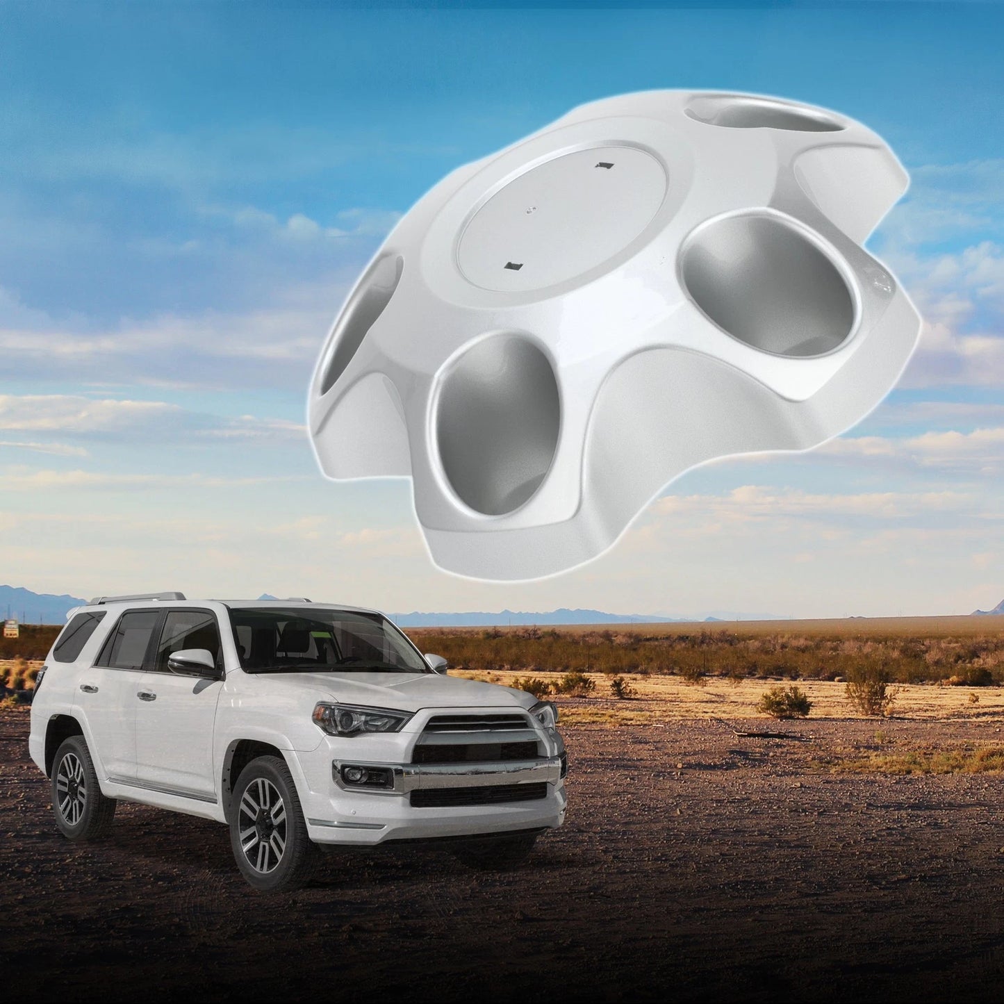 Wheel Center Caps 1 Pc Silver Tone Plastic for Toyota Tundra (2007–2021)