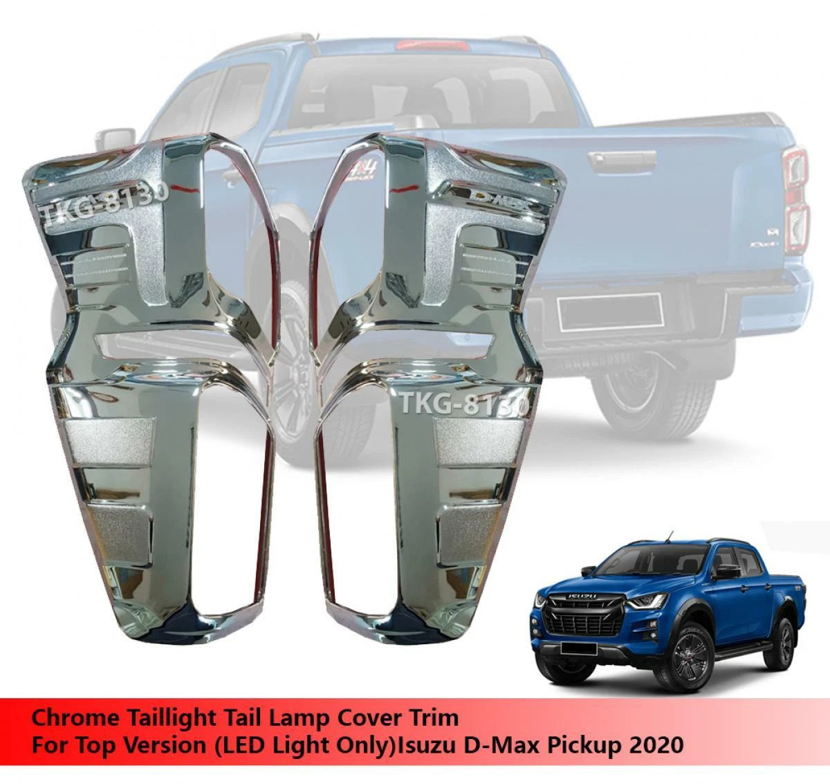 Chrome Taillight Cover for Isuzu D-Max (2020)