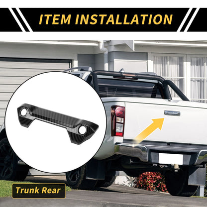 Carbon Fiber Pattern Trunk Rear Door Handle Bowl Cover for Toyota Tundra (2022–2024)