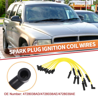9 x Spark Plug Wire Ignition Coil Cable for Dodge B150 (1992-1994)