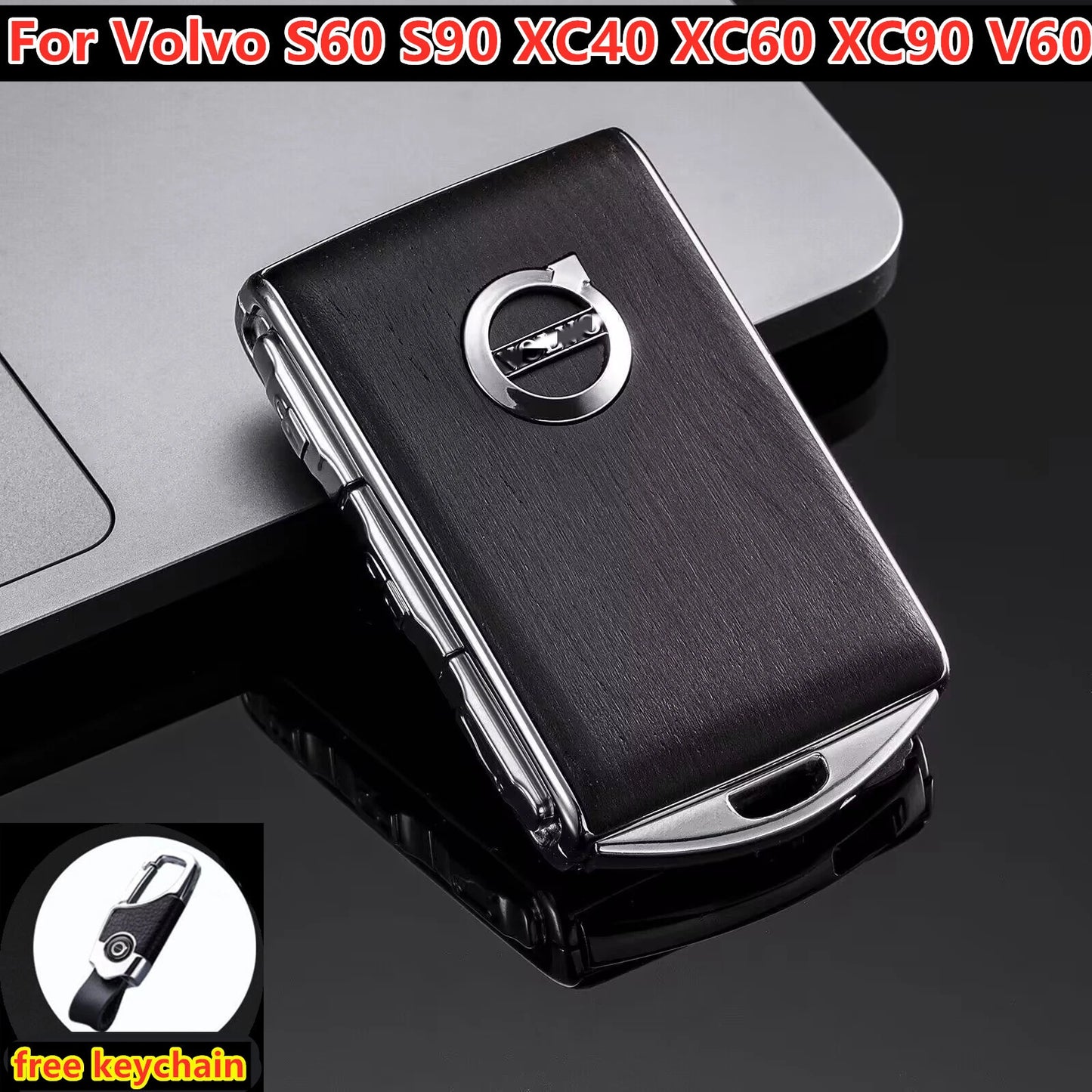 Key Wooden Remote Case Fob Shell for Volvo S60 S90 XC40 XC60 XC90 V60