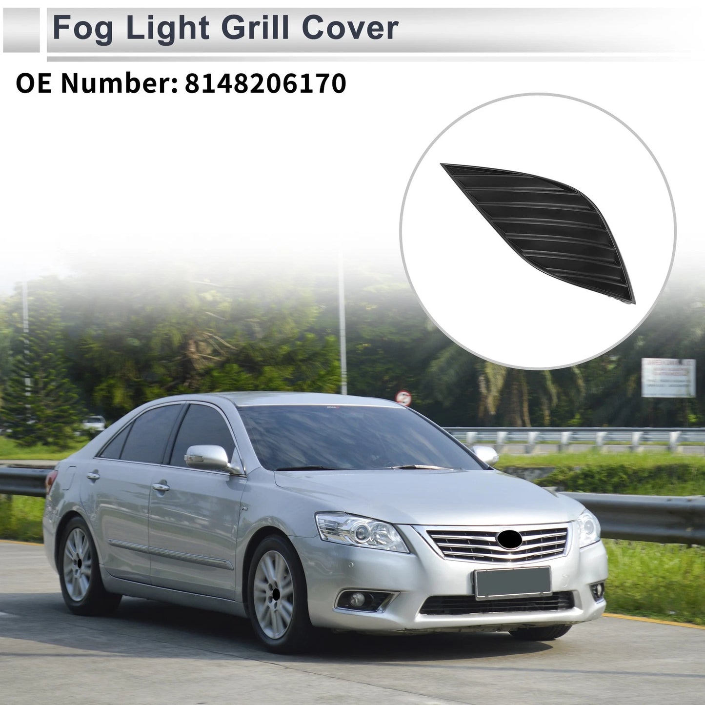 Front Left Fog Light Grill for Toyota Camry (2018-2020)
