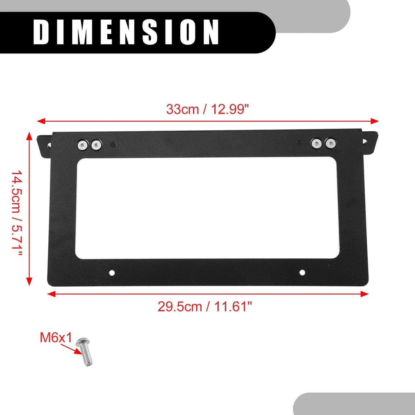 Front License Plate Frames for Ford Bronco 2021-2022 Aluminum Alloy Black Set