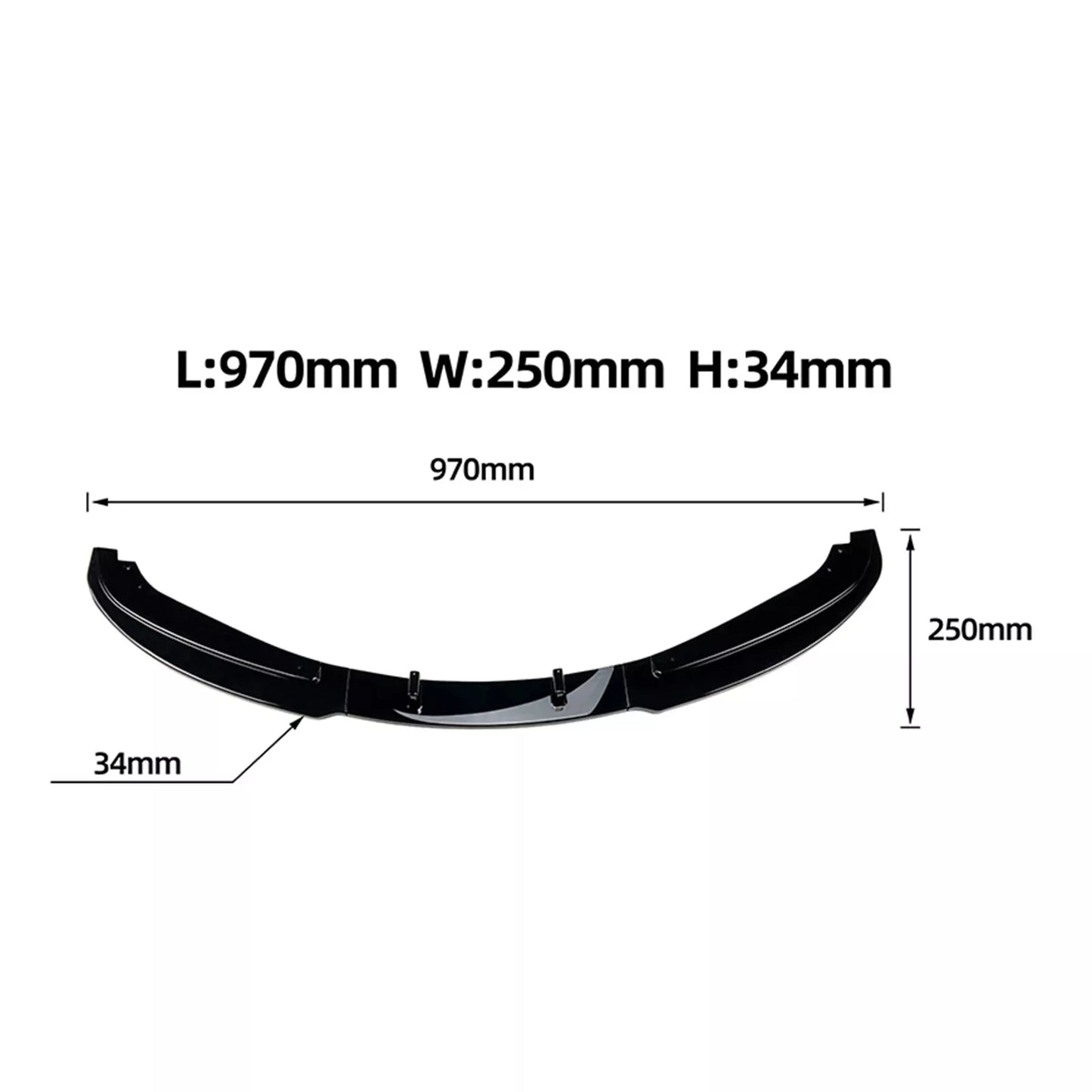 Gloss Black Front Spoiler Lip for BMW 3 Series E90 E91 (2009-2012)