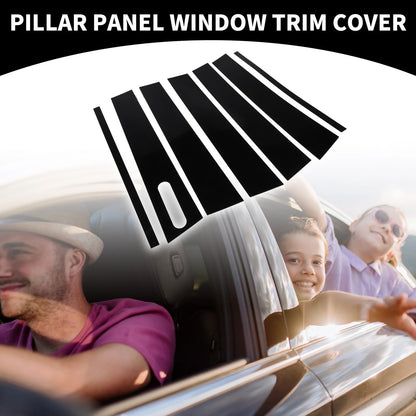 7 x Car Pillar Window Trim Covers for Ford Explorer (2002-2010) Black
