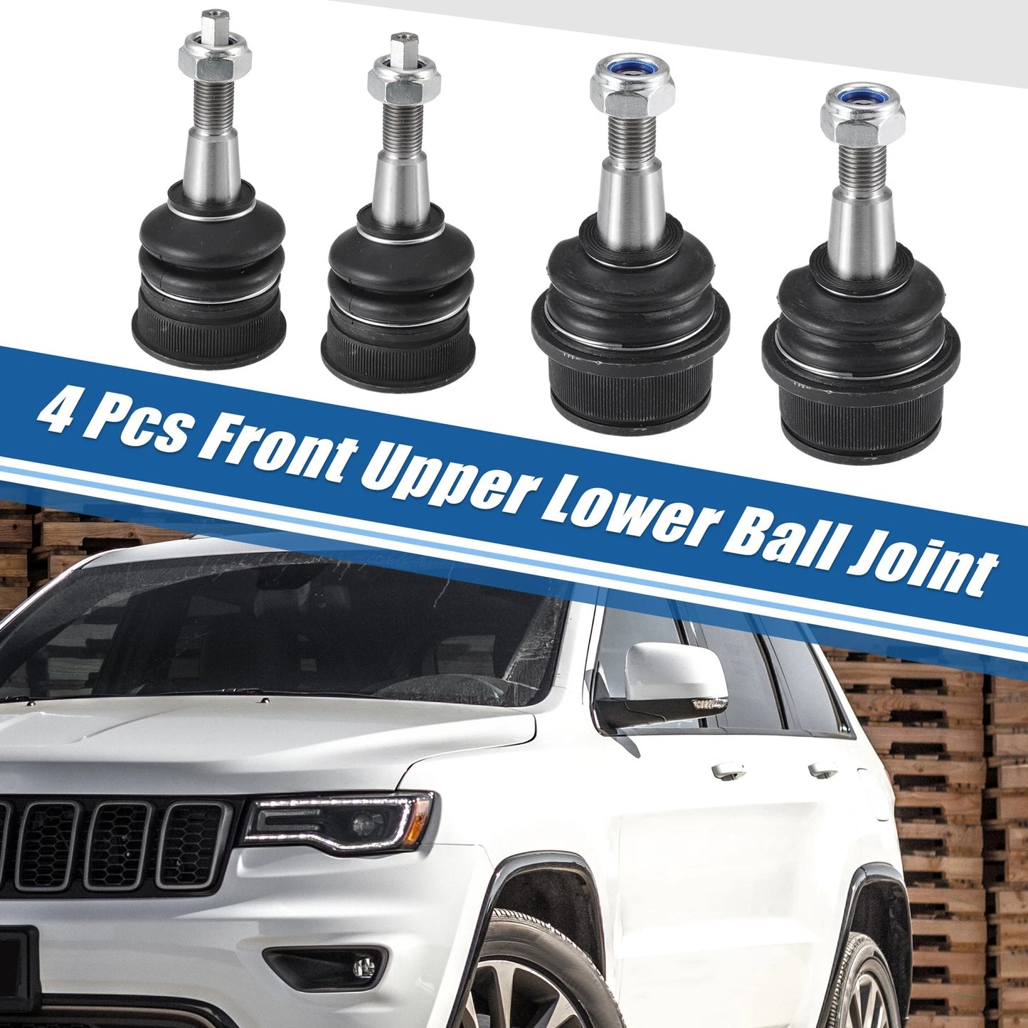 4 x Front Upper Lower Ball Joints for Jeep Commander (2006-2010)