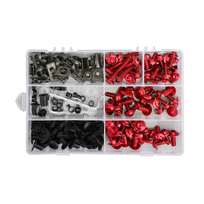 198 PCS Red Fairing Bolts & Clamps Set for AH