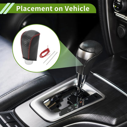 Gear Shift Knob Cover Black Carbon Fiber Red for Toyota Camry (2007–2011)