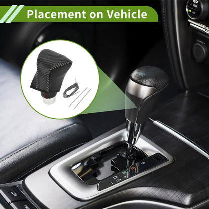 Car Gear Shift Knob Cover 1 Pc for Lexus ES300h (2018-2023) Black Carbon Fiber