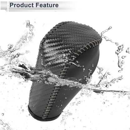 Gear Shift Knob Cover for BMW 3 Series Black Carbon Fiber Grey (2004 - 2012)