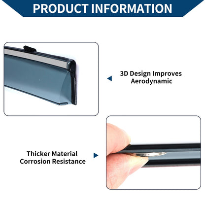 Window Deflectors for Nissan Versa Sedan Side Vent Visors (2012-2019)