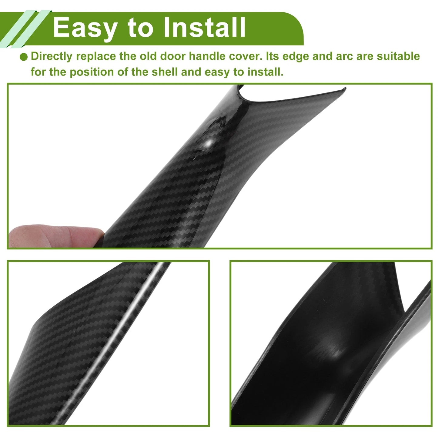 Door Panel Handle Pull Trim Cover for BMW 5 Series (2017-2022) Carbon Black