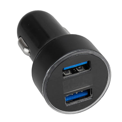 Dual Port USB Charger Socket with LED Voltmeter for Car 12V